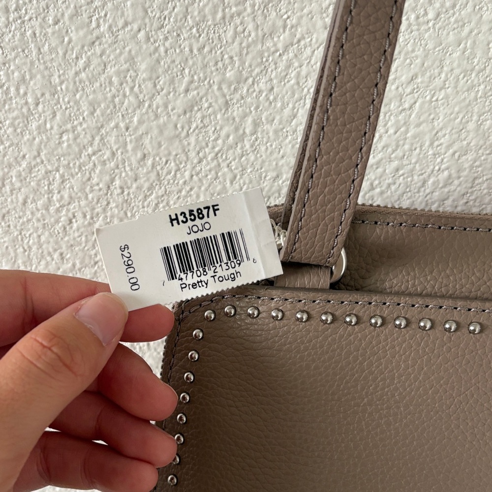 Brighton JOJO Organizer Taupe Studded Crossbody Bag - Picture 6 of 16